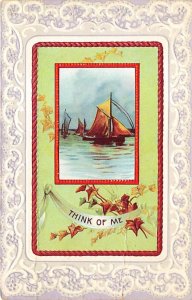 Think of me Sailboat D.P.O. , Discontinued Post Office Postal Used Unknown 