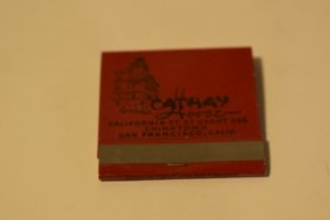 Cathay House San Francisco California 30 Strike Red Matchbook 