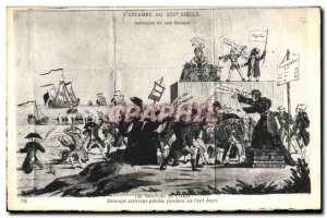 Old Postcard Napoleon 1st Bourbons in France satirical Print