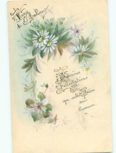 1920 Handmade One-Of-A-Kind Postcard BEAUTIFUL DAISY FLOWERS AC6562