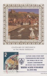 Greenwich London Captain Cook Whitby Yorkshire 1984 Stamp Benham First Day Cover