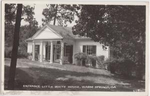 1950 WARM SPRINGS Georgia Ga RPPC Postcard LITTLE WHITE HOUSE Entrance