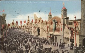 San Francisco CA California Zone Amusement Street c1900-20s Vintage Postcard