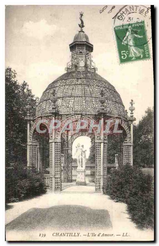 Old Postcard Chantilly The Island of Love