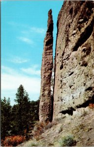 Chimney Rock Yellowstone National Park Postcard VTG UNP Curteich Vintage Unused 