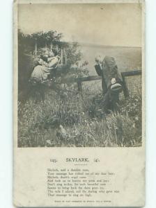 rppc Pre-1907 Skylark GRIEVING MAN AFTER WIFE DIES AC8038