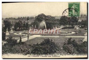 Postcard Old Paris Garden of Tulleries