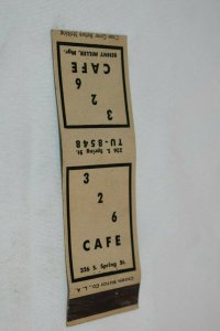 326 Cafe 326 Spring St. 20 Strike Matchbook Cover