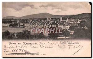 Old Postcard Gruss aus Rheinfelden Map 1899