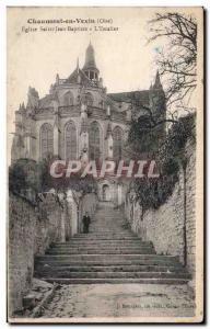 Old Postcard Chaumont in Vexin Eglise Saint Jean Baptiste