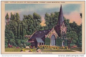 California Glendale Little Church Of The Flowers Forest Lawn Memorial Park 1940