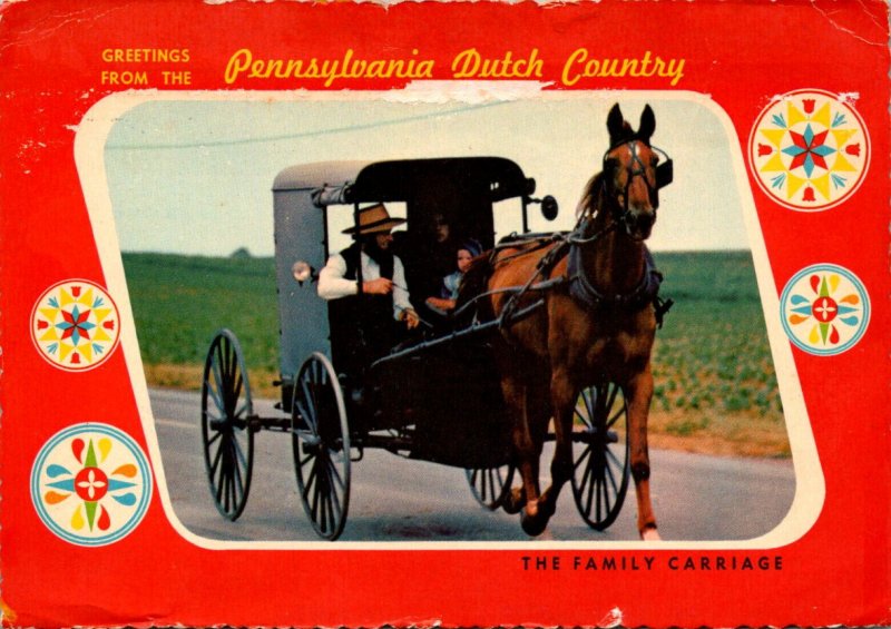 Pennsylvania Greetings From Dutch Country The Amish Family Carriage