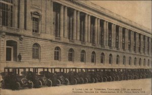 Washington DC Terminal Taxicabs Taxis Cars Advertising c1915 Postcard