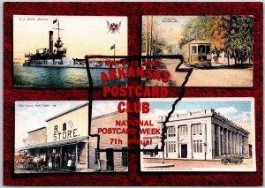 1990's US Monitor Arkansas County Avenue Texarkana Arkansas Posted Postcard