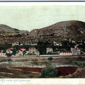 Pre-1907 Malaga, Spain El valle del Limonar Lemon Valley UDB Postcard Aerial A77