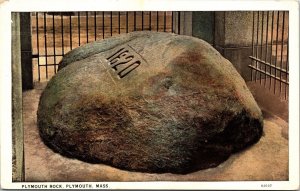 Plymouth Rock Massachusetts MA 1620 WB Postcard UNP VTG Curt Teich Unused 