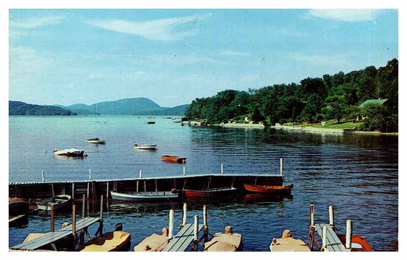 Postcard PIER SCENE Danbury Connecticut CT AR4946