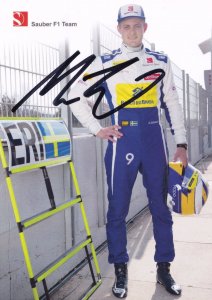 Marcus Ericsson Sauber Team 2014 Formula 1 Hand Signed Photo