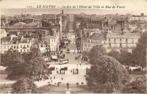 CPA Le HAVRE - Jardin de l'Hotel de Ville et Rue de PARIS (200872)