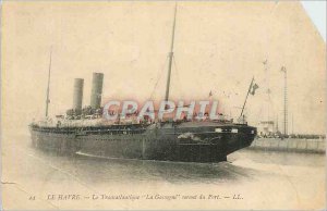 Old Postcard Le Havre The Transatlantic The outgoing Port Biscay