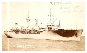 US Army Transport General E T Collins Boat Postcard RPPC Posted 1948