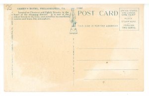PA - Philadelphia. Green's Hotel, Chestnut & 8th Streets