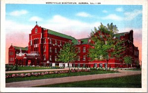 USA Mercyville Sanitarium Aurora Illinois Linen Postcard C002