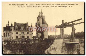 Old Postcard Chateau Chenonceau L & # 39Aile Thomas Bohier La Tour Des Marque...