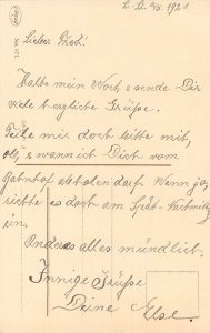 Flowers vintage greetings postcard c.1921