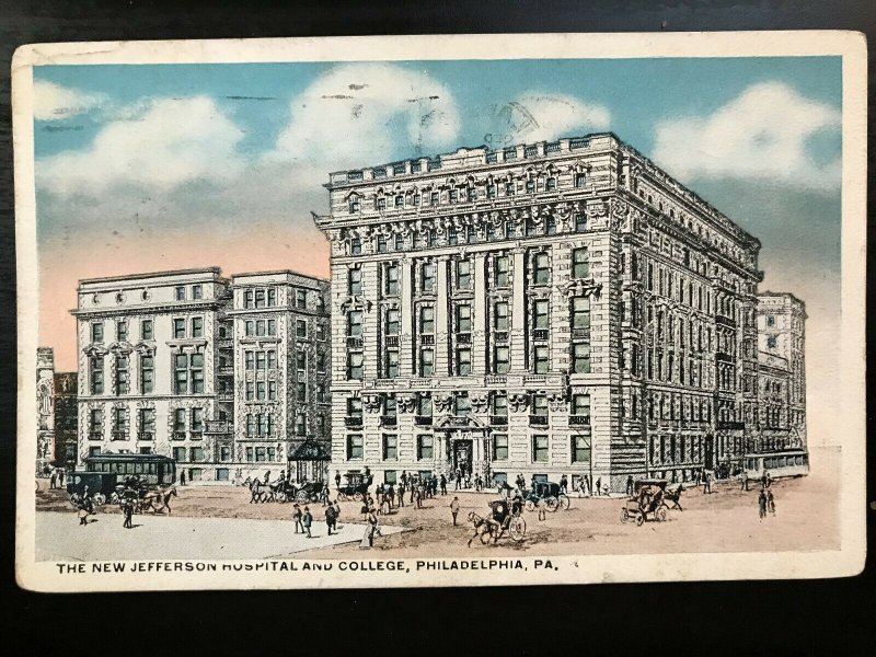 Vintage Postcard>1915-1930>New Jeffersron Hospital & College>Philadelphia>Pa. 