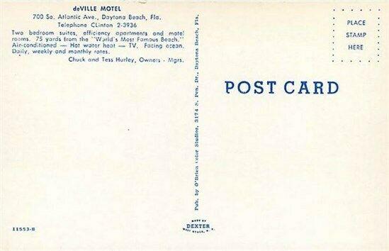 FL, Datona Beach, Florida, deVille Motel