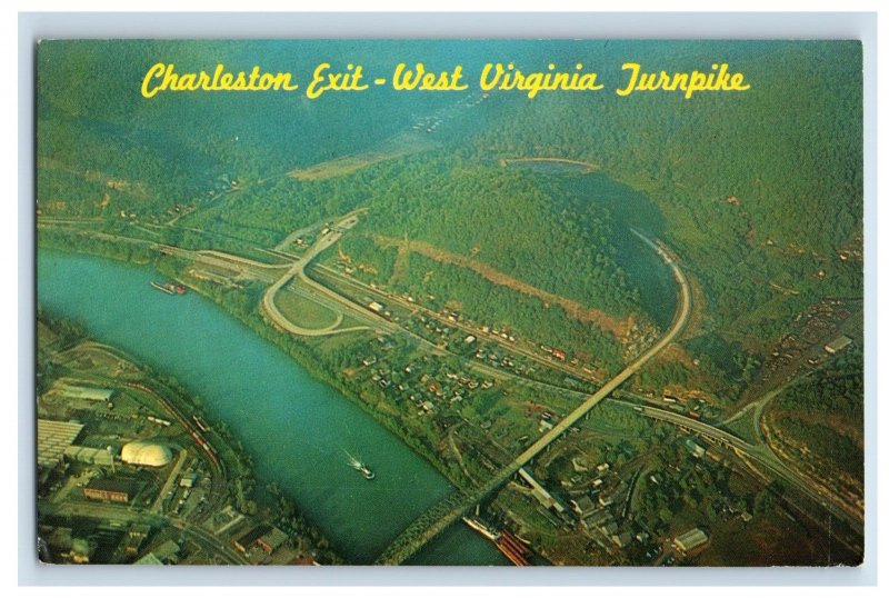 Vintage Charleston Exit- West Virginia. Postcard F123E