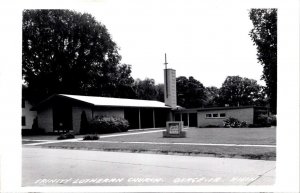 Real Photo Postcard Trinity Lutheran Church in Osage, Iowa