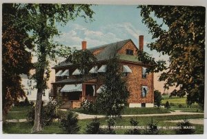 Orono Maine, Prof. Hart's Residence Penobscot ME Postcard A20