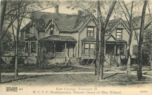 Postcard C-1910 Illinois Evanston Rest Cottage WCTU Headquarters Wilson 22-13116