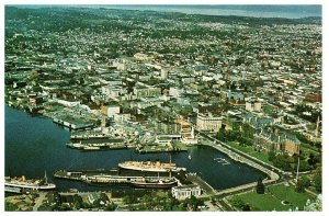 Lot 3 Victoria BC Canada Aerial View Flower Baskets Douglas Street Postcard