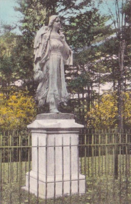 New York Castille Mary Jamison Monument Letchworth State Park Handcolored Alb...