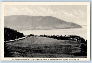 Gaspe Quebec Canada Postcard Picturesque Scene at Riviere-a-Claude c1920's