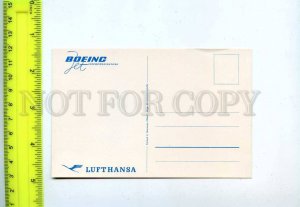 256051 GERMANY LUFTHANSA ADVERTISING Boeing jet postcard