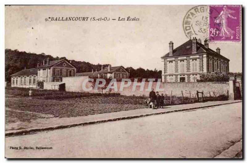Ballancourt Old Postcard The schools