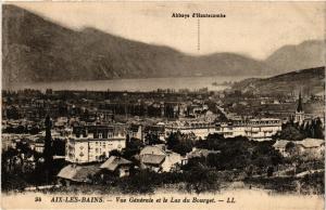 CPA AIX-les-BAINS - Vue générale et le Lac du BOURGET (352112)