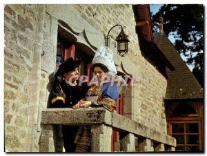 Postcard Modern Brittany Picturesque and Glazik costume Cornwall