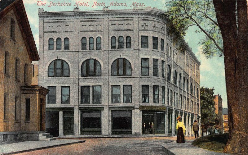 The Berkshire Hotel, North Adams, Massachusetts, Early Postcard, Unused