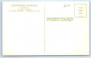 CHICAGO, IL Illinois ~ Chapel AUGUSTANA LUTHERAN HOSPITAL  c1950s Postcard 
