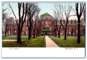 1905 City Hospital Exterior Building Rochester New York Vintage Antique Postcard 