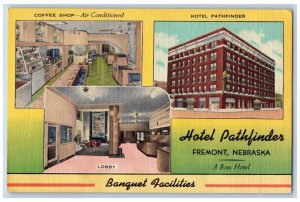 Fremont Nebraska NE Postcard Hotel Pathfinder Lobby And Coffee Shop Multiview