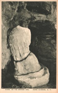 Vintage Postcard Niobe Broken Idol Howe Caverns Cobleskill New York Albertype Co