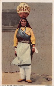 PUEBLO WATER CARRIER~NATIVE AMERICAN~HARVEY POSTCARD