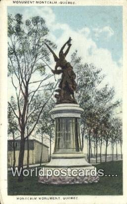 Monument Montcalm Quebec Canada Unused 