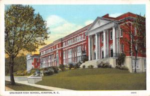 Kinston North Carolina Grainger High School Exterior View Postcard J80079